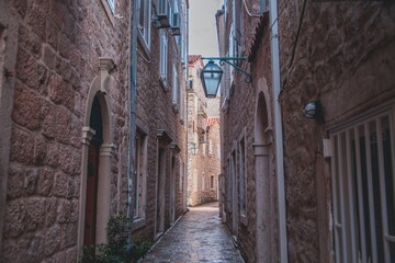 Fototapeta na wymiar Views of Budva's Old Town in Montenegro