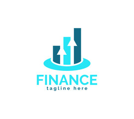 Financial business logo design on white background, Vector illustration.