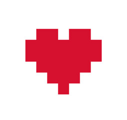 Pixel Heart - Vector Icon - Love