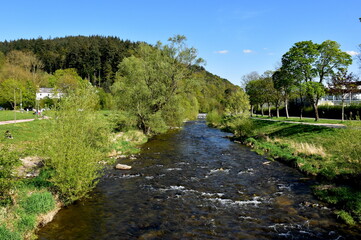 An der Dreisam in Freiburg im Frühling