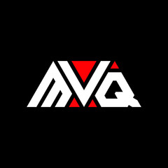 MVQ triangle letter logo design with triangle shape. MVQ triangle logo design monogram. MVQ triangle vector logo template with red color. MVQ triangular logo Simple, Elegant, and Luxurious Logo...