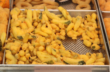 mixed battered and fried vegetables-