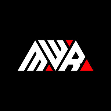 MWR triangle letter logo design with triangle shape. MWR triangle logo design monogram. MWR triangle vector logo template with red color. MWR triangular logo Simple, Elegant, and Luxurious Logo...