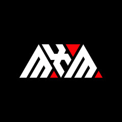 MXM triangle letter logo design with triangle shape. MXM triangle logo design monogram. MXM triangle vector logo template with red color. MXM triangular logo Simple, Elegant, and Luxurious Logo...