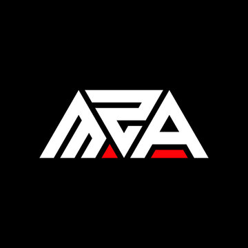 MZA triangle letter logo design with triangle shape. MZA triangle logo design monogram. MZA triangle vector logo template with red color. MZA triangular logo Simple, Elegant, and Luxurious Logo...