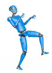 almost human cyberman is doing a halloween pose