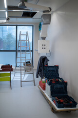 in a hospital an operating room is newly built