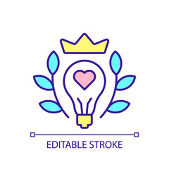 Trending startup idea RGB color icon. Successful entrepreneurship. Making money with small business. Isolated vector illustration. Simple filled line drawing. Editable stroke. Arial font used