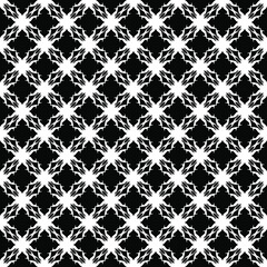 Black and white seamless pattern texture. Greyscale ornamental graphic design. Mosaic ornaments. Pattern template. Vector illustration. EPS10.