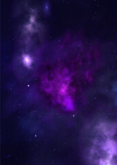 Fototapeta premium Far being shone nebula and star field against space.