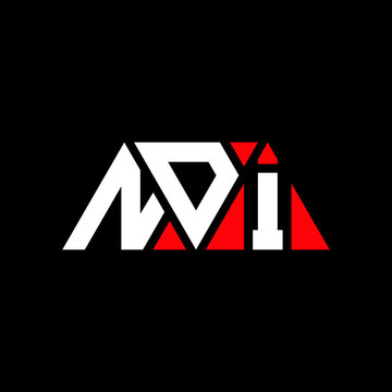 NDI triangle letter logo design with triangle shape. NDI triangle logo design monogram. NDI triangle vector logo template with red color. NDI triangular logo Simple, Elegant, and Luxurious Logo...