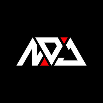 NDJ triangle letter logo design with triangle shape. NDJ triangle logo design monogram. NDJ triangle vector logo template with red color. NDJ triangular logo Simple, Elegant, and Luxurious Logo...