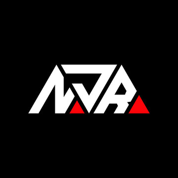 NJR triangle letter logo design with triangle shape. NJR triangle logo design monogram. NJR triangle vector logo template with red color. NJR triangular logo Simple, Elegant, and Luxurious Logo...