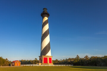Fototapeta na wymiar Cape Hatteras Lighthouse at the Outer Banks of North Carolina