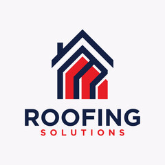 The initial letter m roof for real estate logos or for business logos and building roof branding