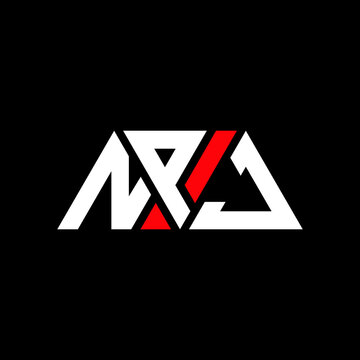 NPJ triangle letter logo design with triangle shape. NPJ triangle logo design monogram. NPJ triangle vector logo template with red color. NPJ triangular logo Simple, Elegant, and Luxurious Logo...