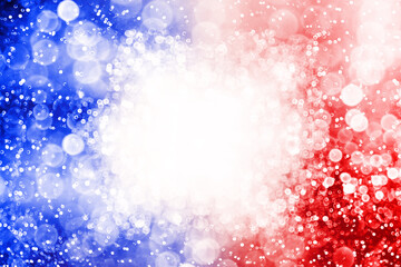 Patriotic red white blue fireworks July 4th, fourth, 4, Memorial Day background - 501624581