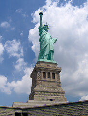 New York, USA - April 27, 2022. Statue of Liberty, Liberty Island, New York, United States. View of...