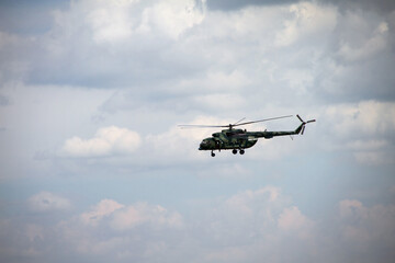 Fototapeta na wymiar Russian military helicopter