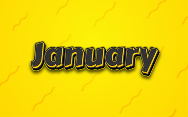 January 3d style text effect editable