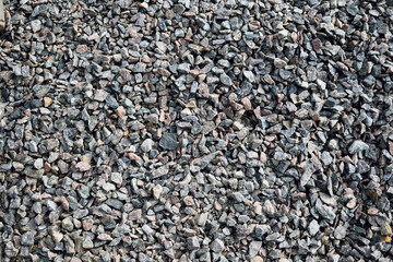 gray abstract gravel background, close-up