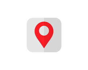Map Pin Marker button. Location symbol. Vector EPS 10