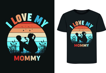 Mother's Day T-shirt Design. This design is vintage, Retro, Typography beautiful color for mothers day design 