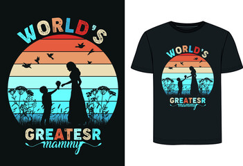 Mother's Day T-shirt Design. This design is vintage, Retro, Typography beautiful color for mothers day design 