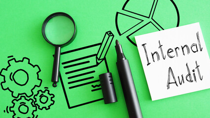 Internal Audit is shown using the text and photo of the magnifying glass