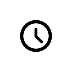 Clock vector icon. Clock or timer black symbol isolated. Vector EPS10