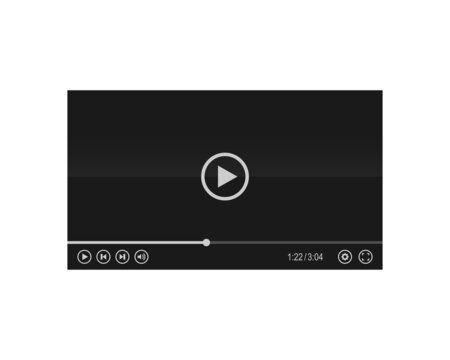 Media or Video player interface vector illustration. Play video. Vector EPS10