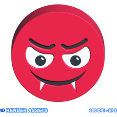 isolated 3d render Emoticon illustration for chat, design, infographic, message etc