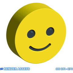 Fototapeta premium isolated 3d render Emoticon illustration for chat, design, infographic, message etc