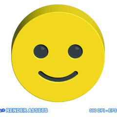 isolated 3d render Emoticon illustration for chat, design, infographic, message etc