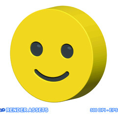 Fototapeta premium isolated 3d render Emoticon illustration for chat, design, infographic, message etc