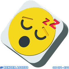 isolated 3d render Emoticon illustration for chat, design, infographic, message etc