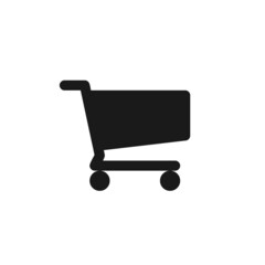 Shopping cart or basket icon isolated on white background. Online shopping symbol. Vector EPS10