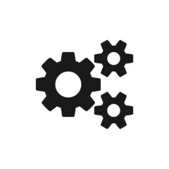 Gear icon isolated on white background. Settings symbol. Vector EPS10