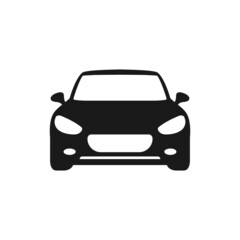 Plakat Car front view icon isolated on white background. Car symbol vector illustration EPS10