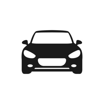 Car front view icon isolated on white background. Car symbol vector illustration EPS10