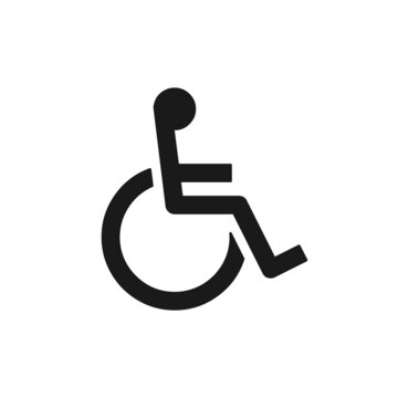 Invalid vector icon. Disabled people symbol isolated. Wheelchair user sign. Vector EPS 10