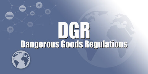 Logistic Abbreviation - DGR - obrazy, fototapety, plakaty