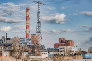 Fototapeta na wymiar industrial zone of the city 