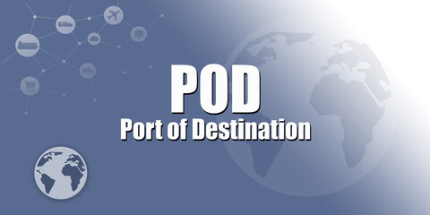 Logistic Abbreviation - POD - obrazy, fototapety, plakaty