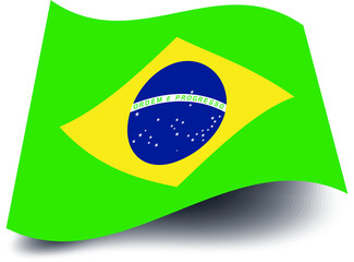 Flag of Brazil Brazilian National Flag Vector