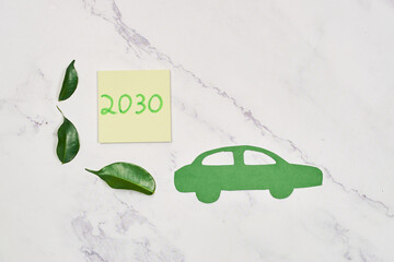 Net Zero and Carbon Neutral Concepts Net Zero Emissions. Electric car use.