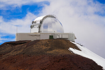 NASA Infrared Telescope Facility at the summit of the Mauna Kea volcano on the Big Island of...