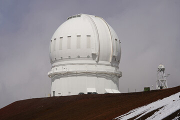 Canada-France-Hawai'i telescope at the summit of the Mauna Kea volcano on the Big Island of Hawaii,...