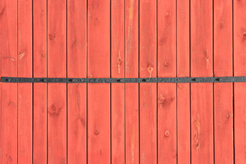 Industrial background - view of the wall of a old wooden railway wagon. Background of wooden boards close up