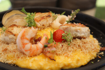 Comida Baiana, frutos do mar, um prato especial feito no festival gastronômico em Porto Seguro.
